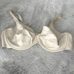 Beige Unlined Demi Cacique Bra in 46DD